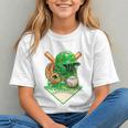 Baseball Life Style Ice Cream Drip Green Premium Tri-Blend Graphic Youth