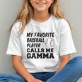 My Favorite Baseball Player Calls Me Gamma Graphic Youth My Favorite Baseball Player Calls Me Gamma Graphic Youth