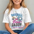 Gender Reveal Baseball Or Bows Daddy Loves You Graphic Youth Gender Reveal Baseball Or Bows Daddy Loves You Graphic Youth
