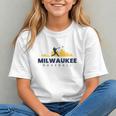 Milwaukee Baseball Minimalist City Skyline Baseball Lover Graphic Youth