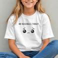 No Baseball Today Minimalist Sad Face Baseball Lover Graphic Youth No Baseball Today Minimalist Sad Face Baseball Lover Graphic Youth
