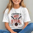 I Teach Kids To Hit And Steal Baseball Softball Coach Premium Tri-Blend Graphic Youth I Teach Kids To Hit And Steal Baseball Softball Coach Premium Tri-Blend Graphic Youth