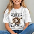 Never Underestimate Old Man Plays Baseball In His Seventies Graphic Youth