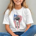 US Flag Baseball Player Batter Sport Lover Team Coach Family Graphic Youth