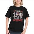 100 Days Of School Dabbing Baseball Hit Student Kids Boys Graphic Youth