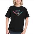 12th Birthday Baseball Ice Cream Drip 12 Years Old Boy Kids Graphic Youth