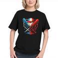 American Baseball Drip Graffiti Ball And Bat Graphic Youth