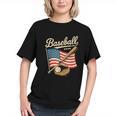 American Flag Baseball Player Bat Fan Catcher Pitcher USA Graphic Youth American Flag Baseball Player Bat Fan Catcher Pitcher USA Graphic Youth