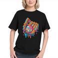 Baseball Drip Ice Cream Sprinkles Baseball Glove For Boys Graphic Youth