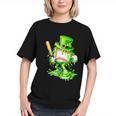 Baseball Player Ice Cream Drip Shamrocks St Patrick's Day Graphic Youth