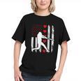 Baseball Silhouette Heart USA Flag Hearts American Boys Kids Graphic Youth Baseball Silhouette Heart USA Flag Hearts American Boys Kids Graphic Youth