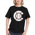 Baseball Sport Player Graphic Monogram Initial Letter C Graphic Youth Baseball Sport Player Graphic Monogram Initial Letter C Graphic Youth