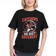 Catchers Are Built Different Baseball Catcher Graphic Youth