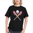 Dripping Pink Baseball Crossed Bats Summer Graphic Youth Dripping Pink Baseball Crossed Bats Summer Graphic Youth