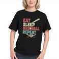 Eat Sleep Baseball Repeat Bat Ball Player Fan Graphic Youth Eat Sleep Baseball Repeat Bat Ball Player Fan Graphic Youth