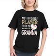 My Favorite Player Calls Me Granna Baseball Leopard Graphic Youth