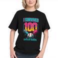 HUGvyn I Survived 100 Days Baseball Teacher Ice Cream Drip Graphic Youth HUGvyn I Survived 100 Days Baseball Teacher Ice Cream Drip Graphic Youth