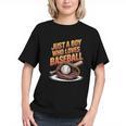 Just A Boy Who Loves Baseball Player Kids Graphic Youth Just A Boy Who Loves Baseball Player Kids Graphic Youth