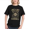Just a Boy Who Loves Baseball Graphic Youth Just a Boy Who Loves Baseball Graphic Youth