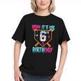 Kids Baseball Drip Bruh It's My 6th Birthday Boy Ice Cream Drip Graphic Youth