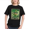Leprechaun Playing Baseball Japanese Art St Patricks Day Graphic Youth