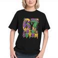 Mardi Gras Six Seven Baseball Drip Number 6 7 Meme Graphic Youth Mardi Gras Six Seven Baseball Drip Number 6 7 Meme Graphic Youth