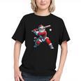 Santa Playing Baseball Men Boys Christmas Baseball Player Graphic Youth