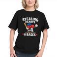 Stealing Hearts & Bases Valentine’s Day Baseball Love Graphic Youth