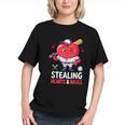 Stealing Hearts And Bases Baseball Player Valentine's Day Graphic Youth Stealing Hearts And Bases Baseball Player Valentine's Day Graphic Youth