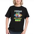 Stepdad Of The Birthday Boy Baseball Football Colorful Graphic Youth