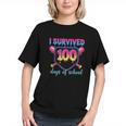I Survived 100 Days Of School Baseball 100th Day Kids Girls Graphic Youth