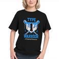 T1D Warrior Baseball Drip Diabetes Awareness Blue Ribbon Graphic Youth T1D Warrior Baseball Drip Diabetes Awareness Blue Ribbon Graphic Youth