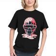 Valentine Baseball Catcher Mask Ice Cream Drip Tee For Boys Graphic Youth Valentine Baseball Catcher Mask Ice Cream Drip Tee For Boys Graphic Youth