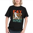 Women's Eat Sleep Baseball Repeat Vintage Player Sport Lover Retro Graphic Youth Women's Eat Sleep Baseball Repeat Vintage Player Sport Lover Retro Graphic Youth