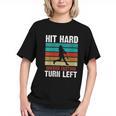 Women's Retro Hit Hard Run Fast Turn Left Baseball Lover Graphic Youth Women's Retro Hit Hard Run Fast Turn Left Baseball Lover Graphic Youth