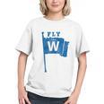 Fly The W Chicago Baseball Winning Flag Distressed Premium Tri-Blend Graphic Youth Fly The W Chicago Baseball Winning Flag Distressed Premium Tri-Blend Graphic Youth