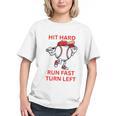 Hit Hard Run Fast Turn Left Baseball Player Premium Tri-Blend Graphic Youth Hit Hard Run Fast Turn Left Baseball Player Premium Tri-Blend Graphic Youth