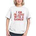 I Am In Love With A Gamer Cute Valentines Day Gamer Couple Raglan Baseball Tee Graphic Youth