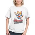Take Meowt To The Ball Game Tee Slugger Cat Baseball Graphic Youth