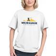 Milwaukee Baseball Minimalist City Skyline Baseball Lover Graphic Youth