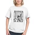 Raised In a Pen Baseball Pitcher Saying Bullpen Graphic Youth