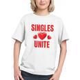 Singles Unite Valentines Day Humor For Singles Raglan Baseball Tee Graphic Youth