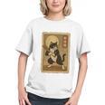 Vintage Japanese Ukiyo-e Baseball Cat Batting Graphic Youth