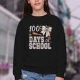 100 Days Of School Baseball 100th Day Of School Coquette Bow Youth Crewneck Sweatshirt 100 Days Of School Baseball 100th Day Of School Coquette Bow Youth Crewneck Sweatshirt