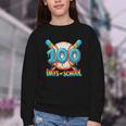 100 Days Of School Baseball Drip Boys 100th Day Of School Youth Crewneck Sweatshirt