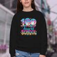 100 Days Of School Baseball Ice Cream For Boy Girl Kids Youth Crewneck Sweatshirt
