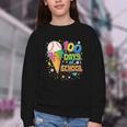 100 Days Of School Baseball Ice Cream Drip Boys Kids Player Youth Crewneck Sweatshirt