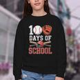 100 Days Of School Baseball Player Teacher Student Youth Crewneck Sweatshirt