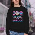 100 Days Of School Baseball Sports Drip Graphic Youth Crewneck Sweatshirt