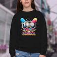 100 Days Of School Ice Cream Baseball Player For Kids Boys Youth Crewneck Sweatshirt 100 Days Of School Ice Cream Baseball Player For Kids Boys Youth Crewneck Sweatshirt